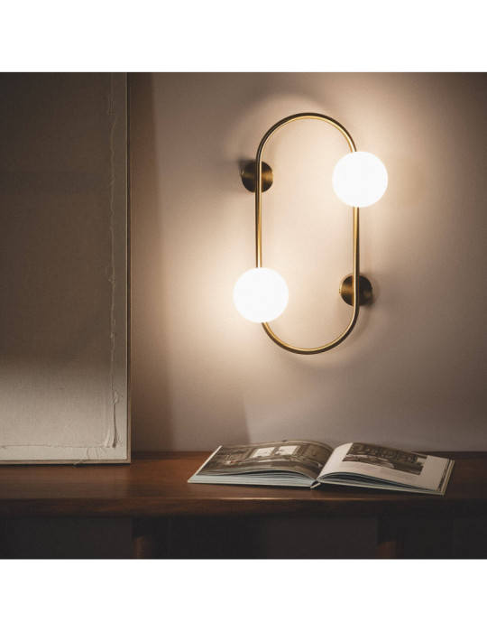 Applique Murale Métal et Verre Oto