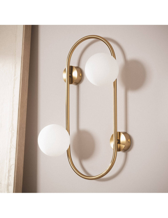 Applique Murale Métal et Verre Oto