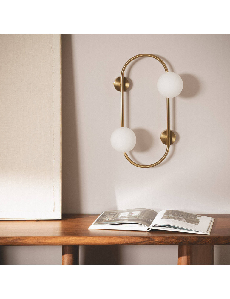 Applique Murale Métal et Verre Oto