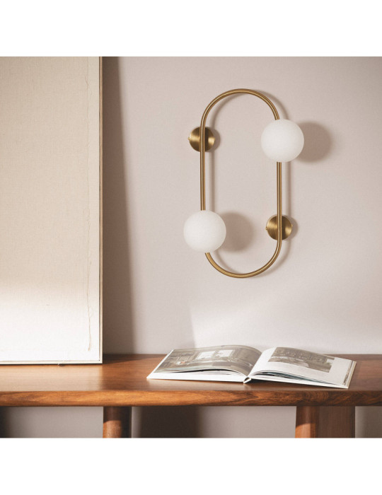 Applique Murale Métal et Verre Oto