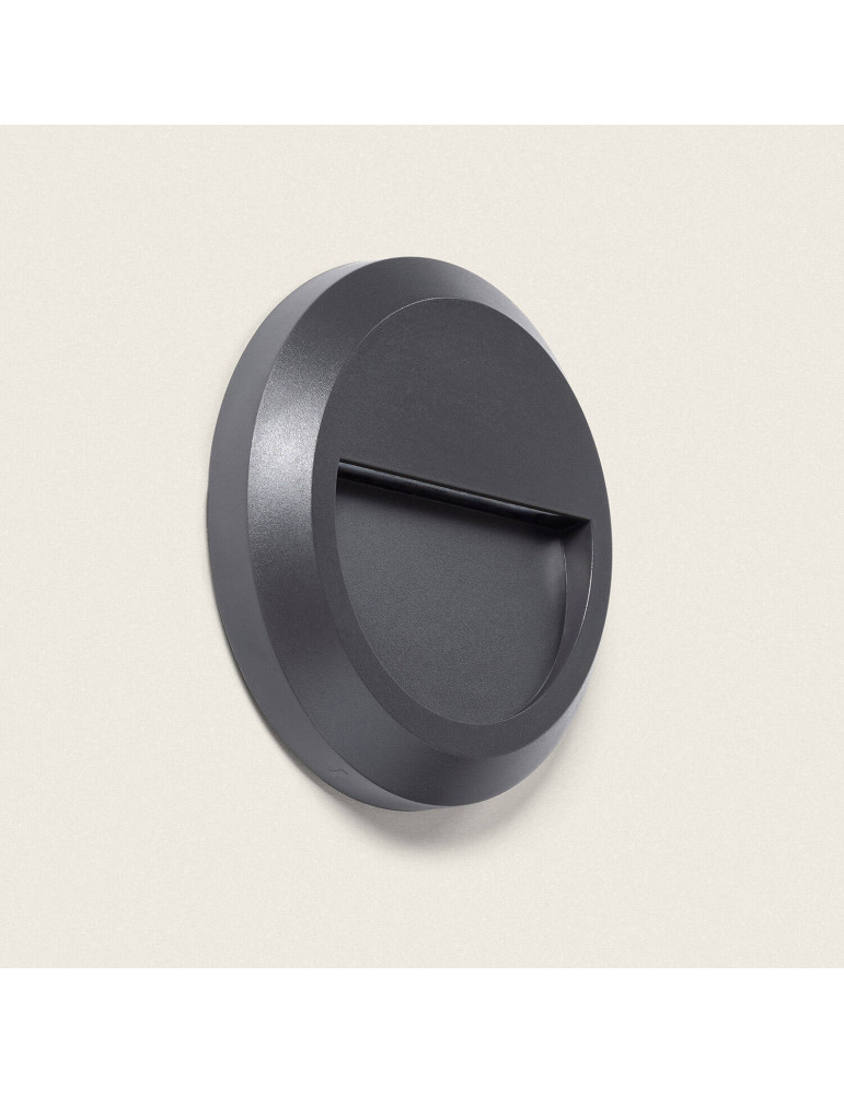 Balise LED Extérieure En Saillie au Mur Ronde Edulis Anthracite