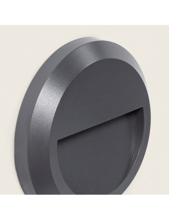 Balise LED Extérieure En Saillie au Mur Ronde Edulis Anthracite