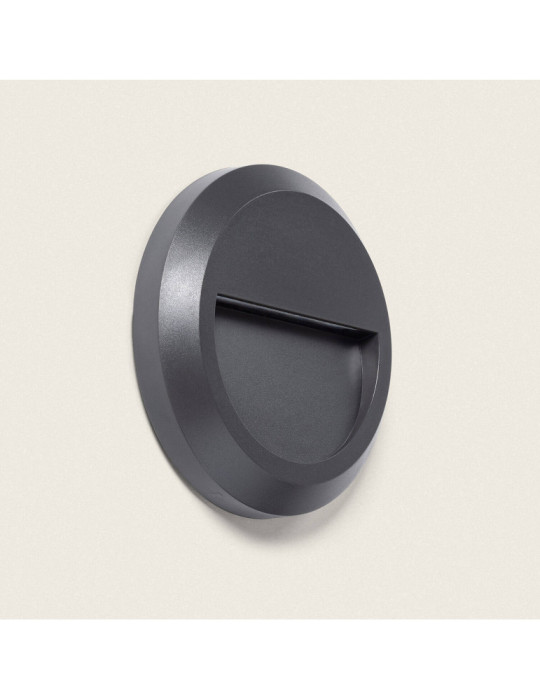 Balise LED Extérieure En Saillie au Mur Ronde Edulis Anthracite