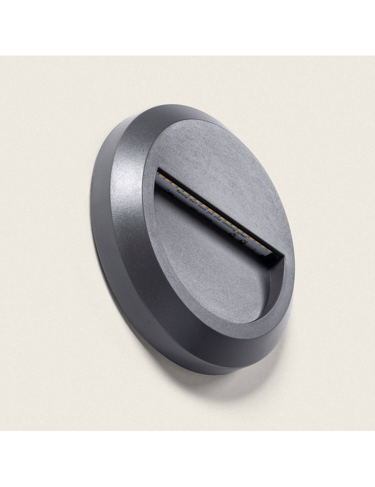 Balise LED Extérieure En Saillie au Mur Ronde Edulis Anthracite