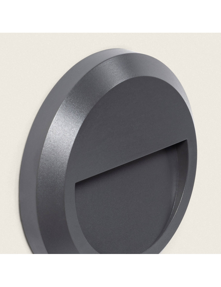 Balise LED Extérieure En Saillie au Mur Ronde Edulis Anthracite