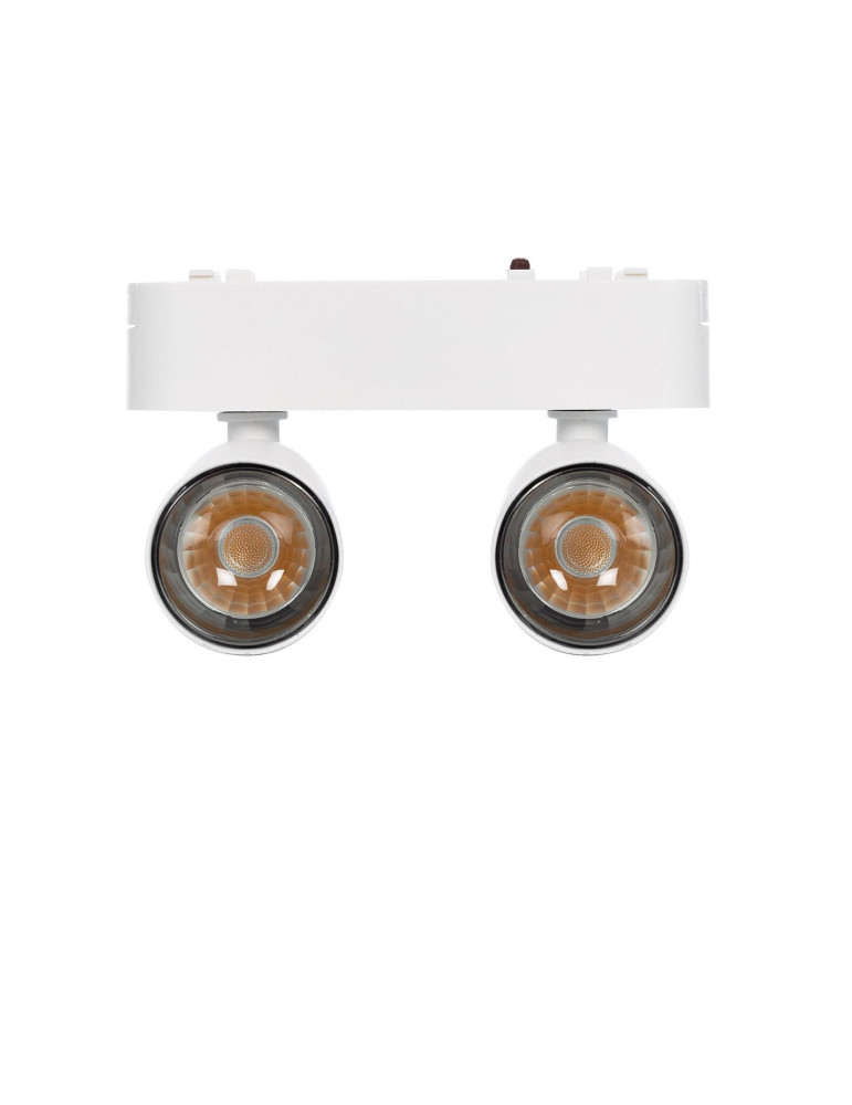 Spot LED sur Rail Magnétique 25mm Extra-Plat 14W Double 48V Blanc