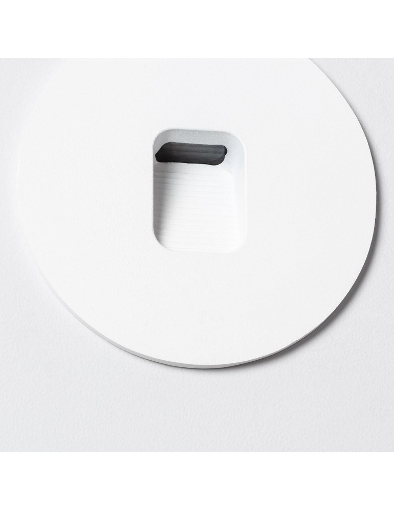 Balise LED Extérieure 2W Encastrable au Mur Ronde Grasset Blanche