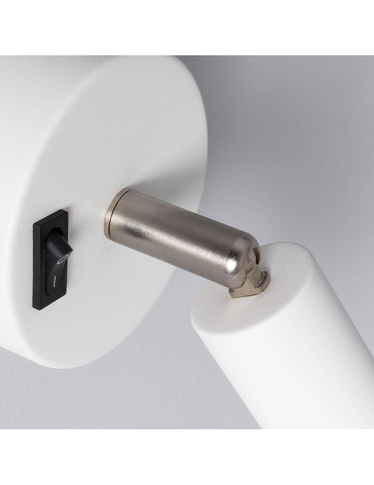 Applique Orientable Aluminium Oasis 1 Spot Blanc avec Interrupteur