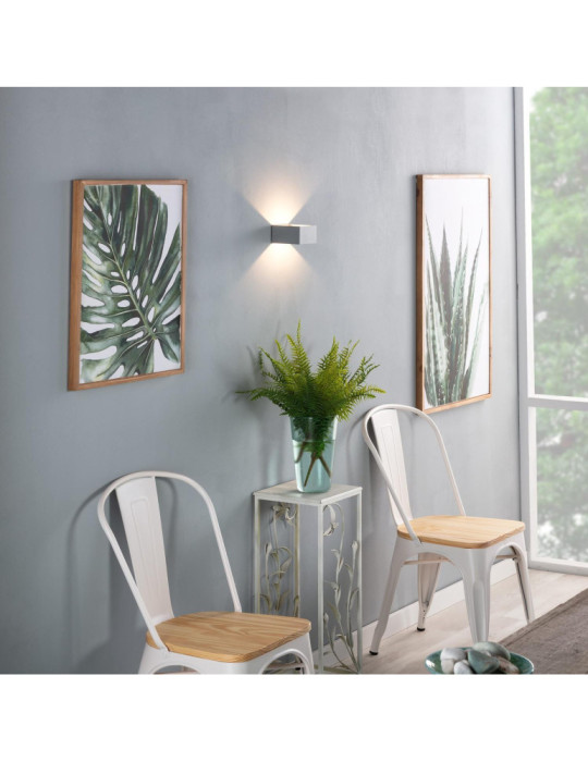 Applique Murale LED Aluminium Lico 6W Éclairage Double Face Grise