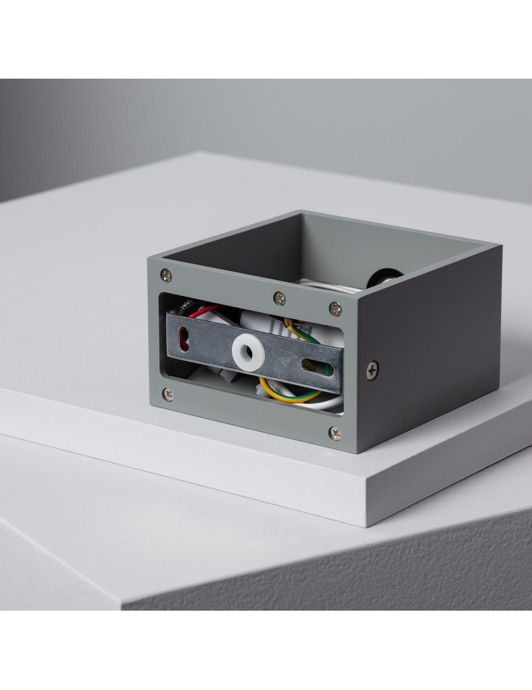 Applique Murale LED Aluminium Lico 6W Éclairage Double Face Grise