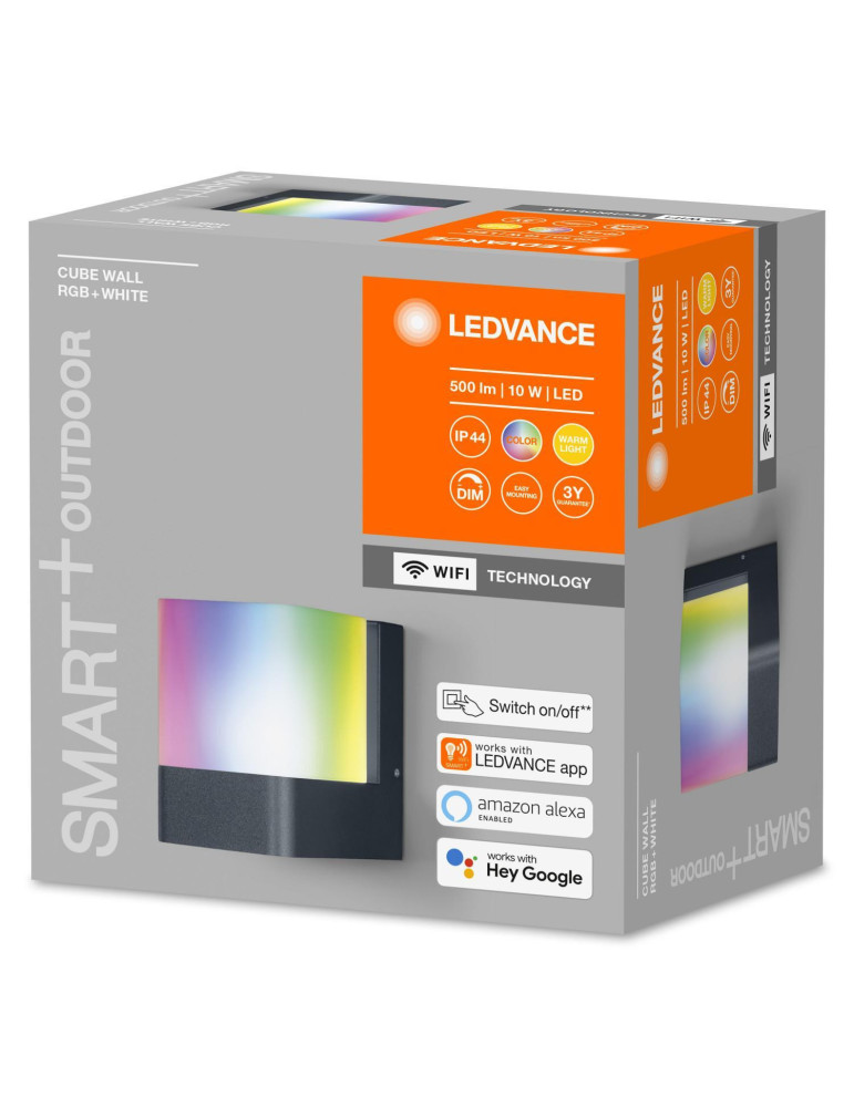 Applique Murale LED RGBW 10W Smart+ WiFi Cube IP44 LEDVANCE 4058075478114