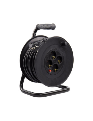 Enrouleur Extensible 50m 3x1.5mm avec Système "Anti-Twist"