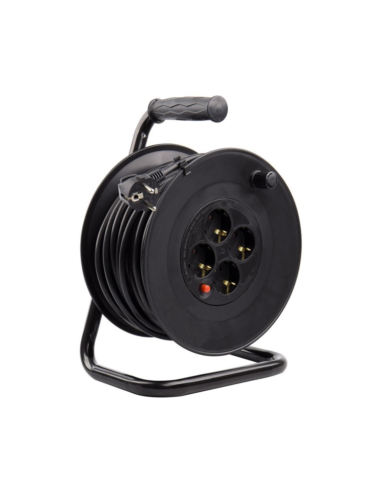 Enrouleur Extensible 50m 3x1.5mm avec Système "Anti-Twist"