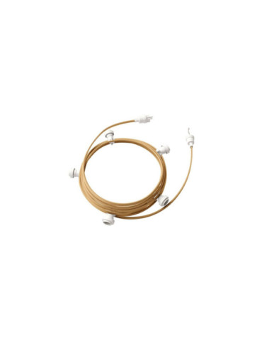 Guirnalda Exterior Lumet System 7.5m con 5 Portalámparas E27 Blanco Creative-Cables CATE27B075