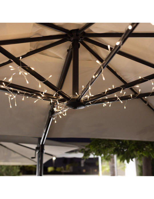 Guirlande LED à Piles pour Parasol 1m
