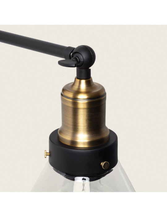 Lampe Murale Verre et Laiton Antique Factory