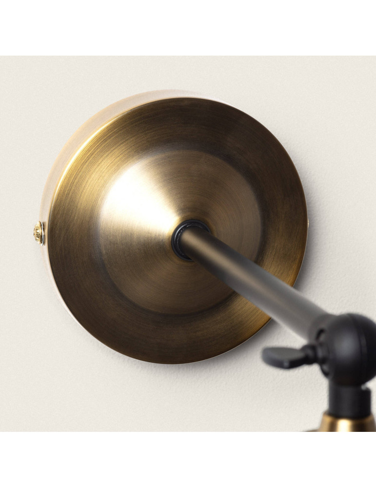 Lampe Murale Verre et Laiton Antique Factory