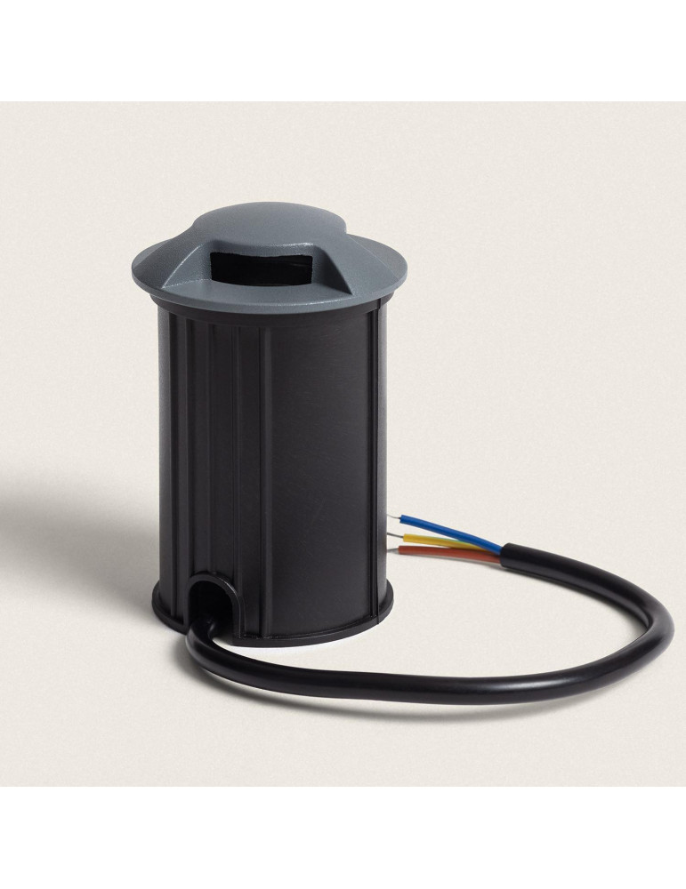 Balise Extérieure LED 3W Encastrable au Sol Letso 3L Grise