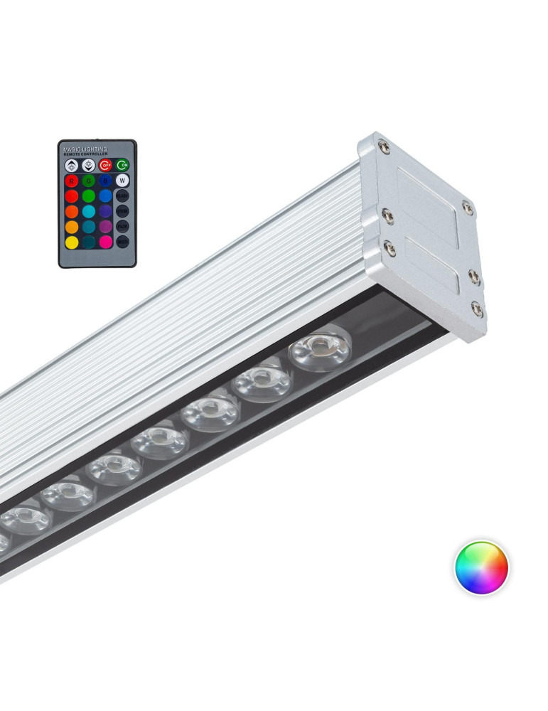 Linéaire Wallwasher LED RGB 36W IP65 100cm