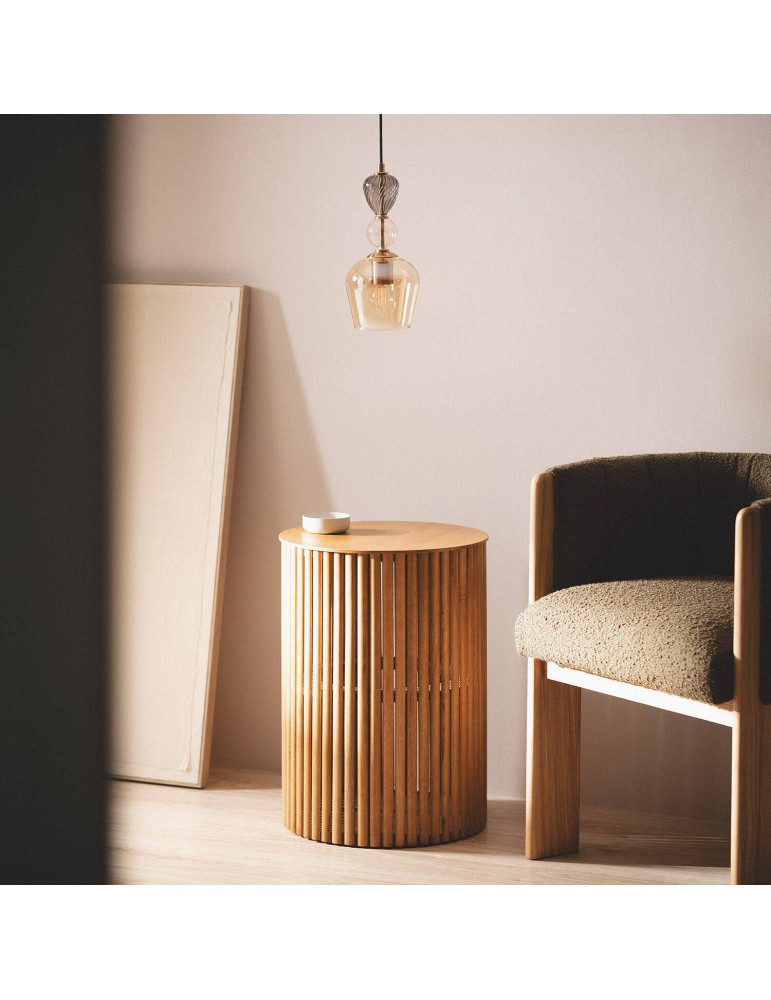 Suspension Métal et Verre Cailin