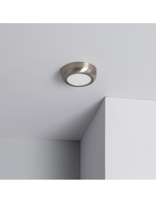 Plafonnier LED Rond Métal Design Silver 6W Ø120mm
