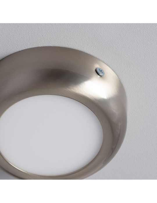 Plafonnier LED Rond Métal Design Silver 6W Ø120mm