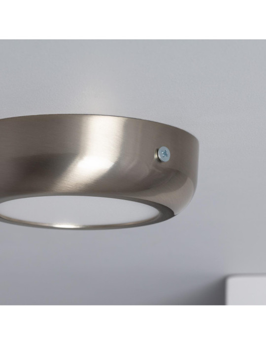 Plafonnier LED Rond Métal Design Silver 6W Ø120mm