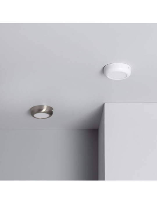 Plafonnier LED Rond Métal Design Silver 6W Ø120mm