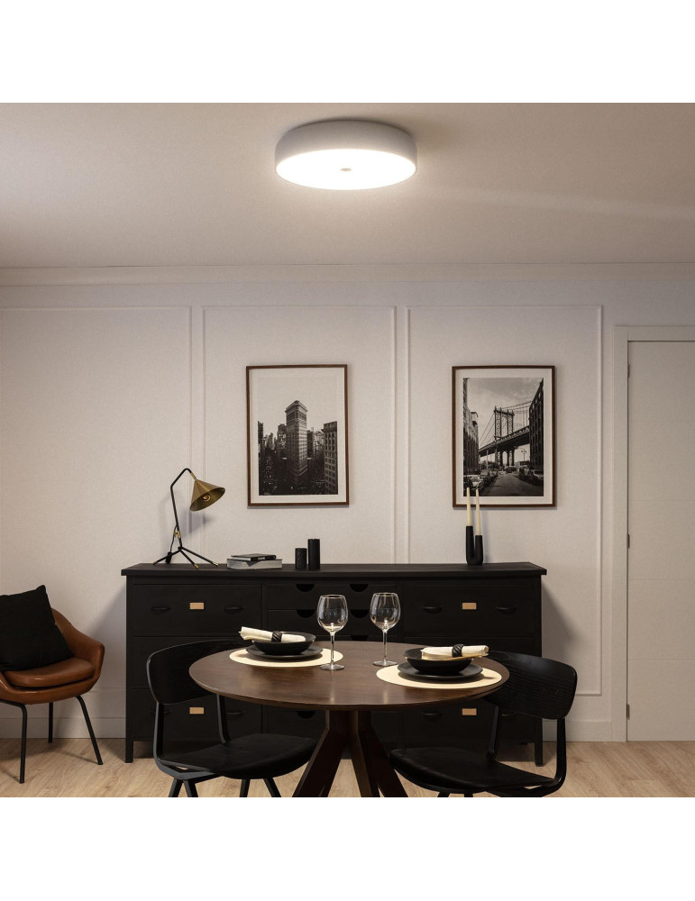 Plafonnier LED Rond Métal 30W CCT Sélectionnable Eyelight Ø450 mm