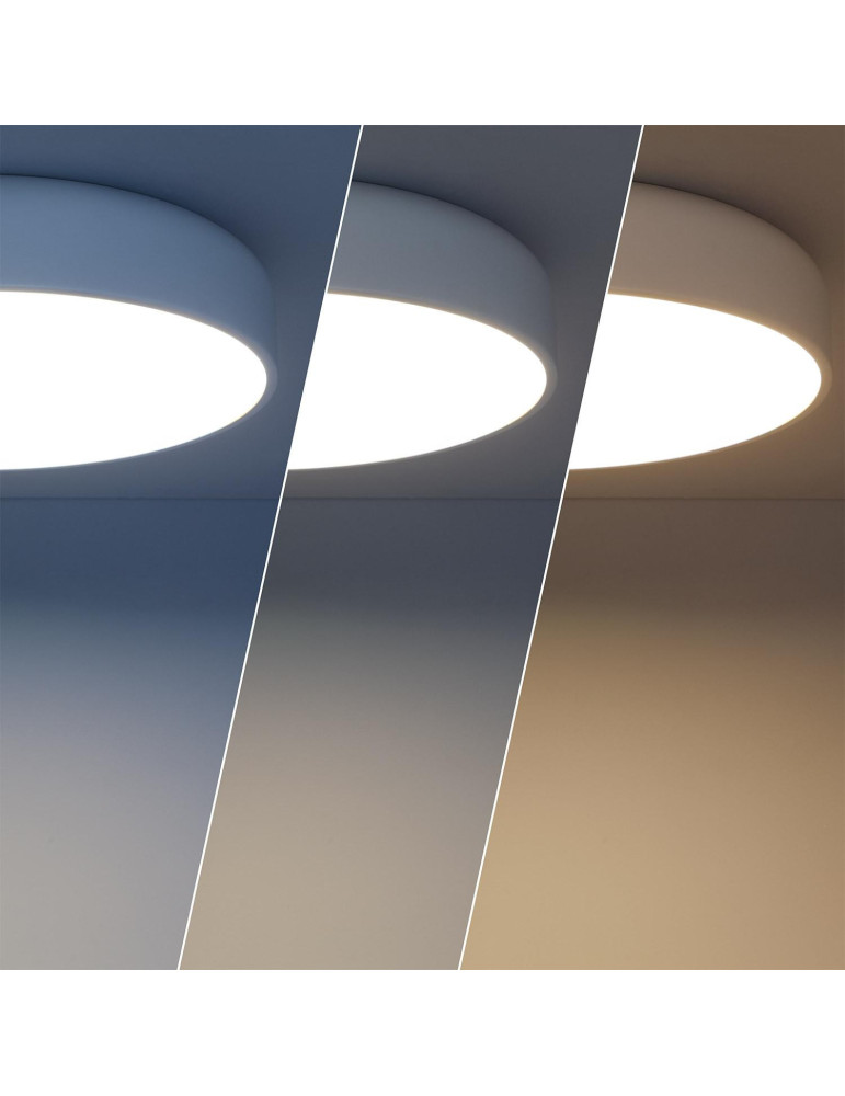 Plafonnier LED Rond Métal 30W CCT Sélectionnable Eyelight Ø450 mm