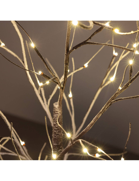 Sapin de Noël 64 LED 150cm Blanc Chaud