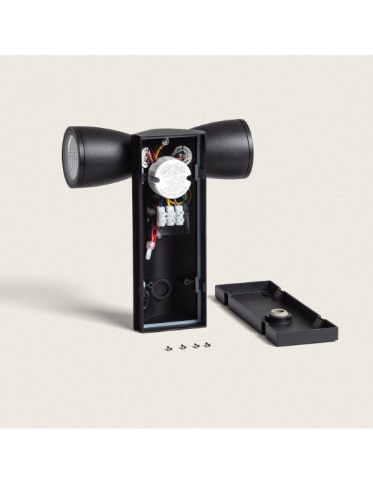 Applique Murale Extérieure LED 12W Aluminium Abel 2 Spots