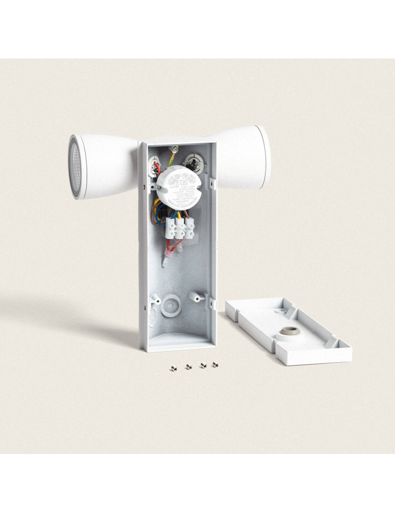 Applique Murale Extérieure LED 12W Aluminium Abel 2 Spots