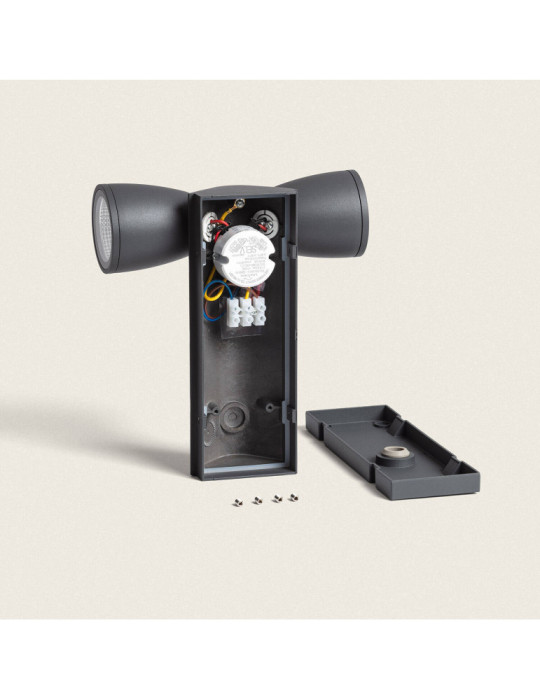 Applique Murale Extérieure LED 12W Aluminium Abel 2 Spots