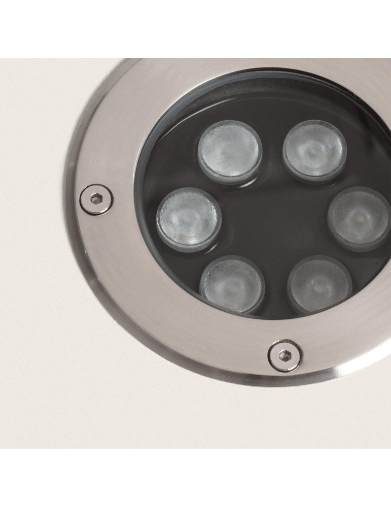 Spot LED Extérieur Solide Encastrable au Sol Inox 6W