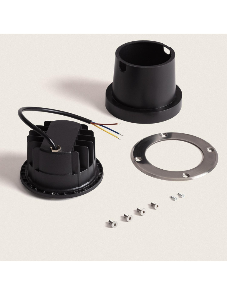 Spot LED Extérieur Solide Encastrable au Sol Inox 6W