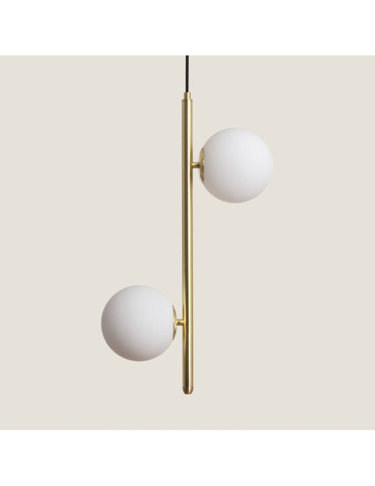 Suspension Métal et Verre Moonlight Double