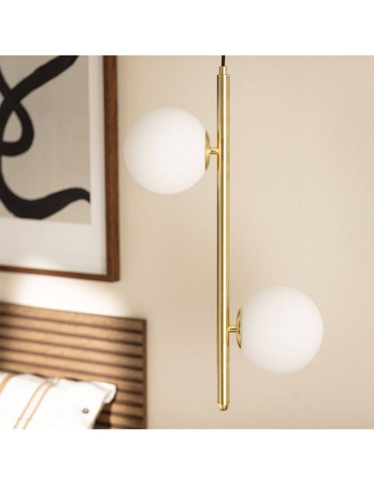 Suspension Métal et Verre Moonlight Double