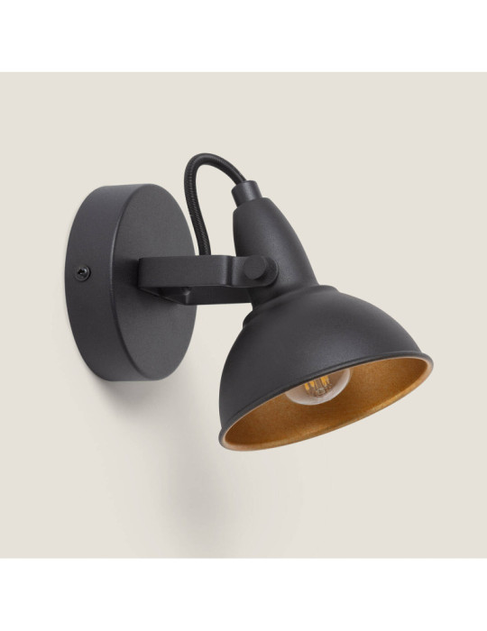 Lampe Murale Orientable Aluminium Emer 1 Spot Noir Lampe Murale Orientable Aluminium Emer 1 Spot Noir