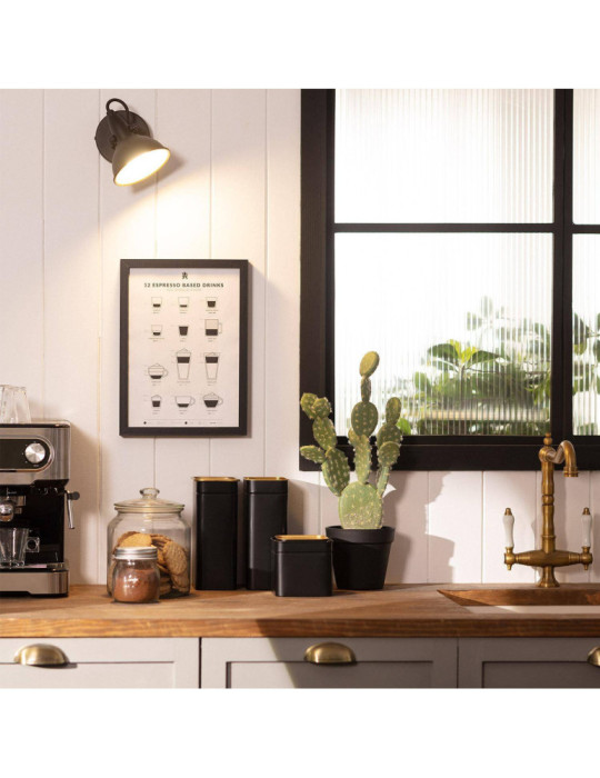 Lampe Murale Orientable Aluminium Emer 1 Spot Noir