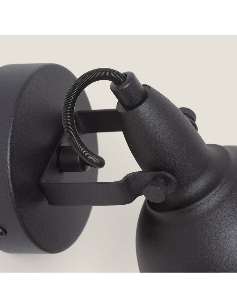Lampe Murale Orientable Aluminium Emer 1 Spot Noir
