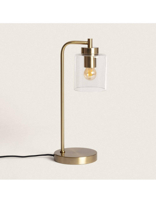 Lampe à Poser Métal et Verre Joile