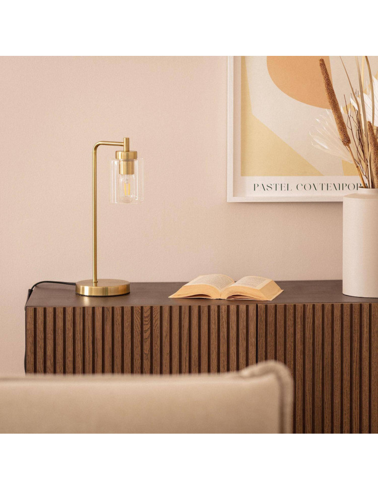 Lampe à Poser Métal et Verre Joile