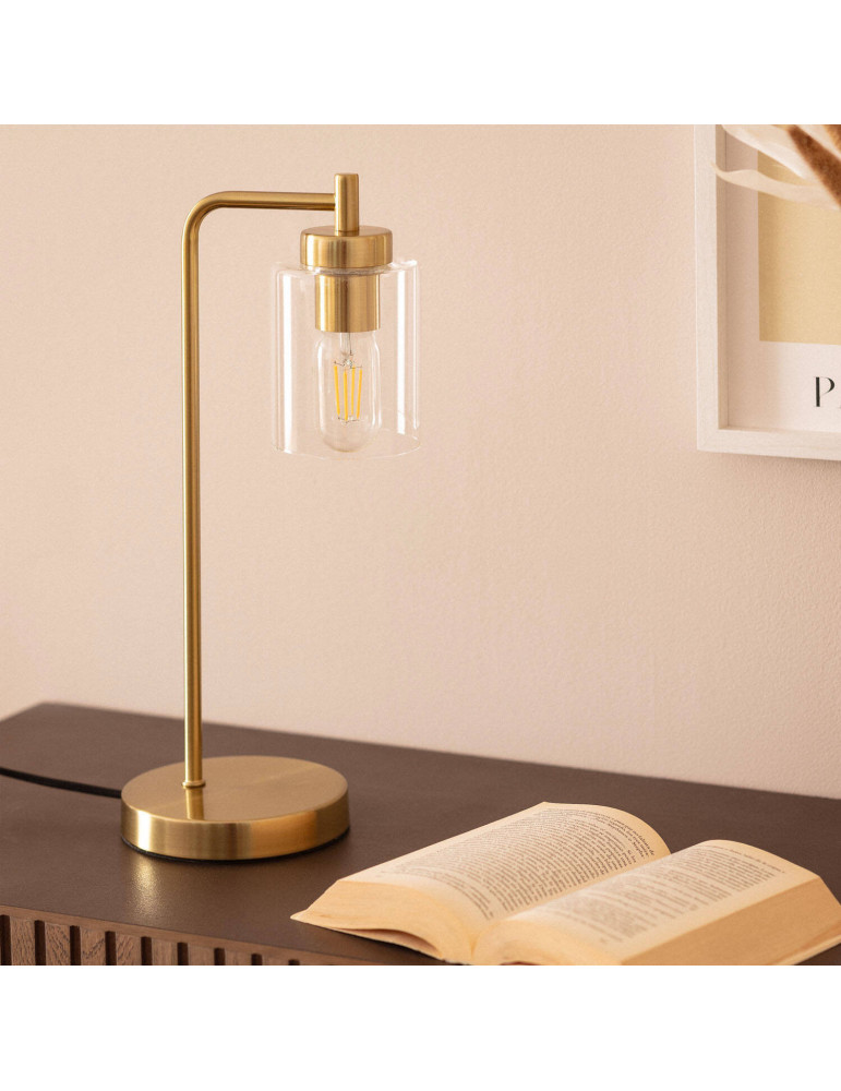 Lampe à Poser Métal et Verre Joile