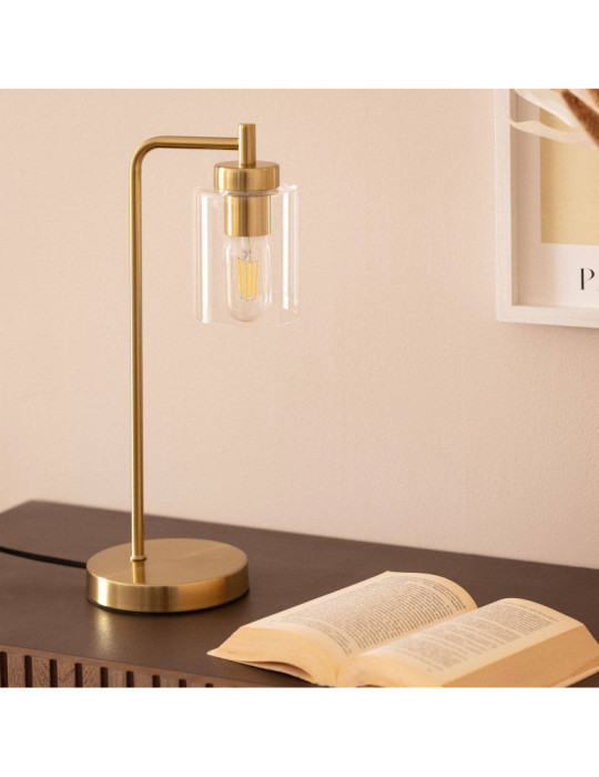 Lampe à Poser Métal et Verre Joile