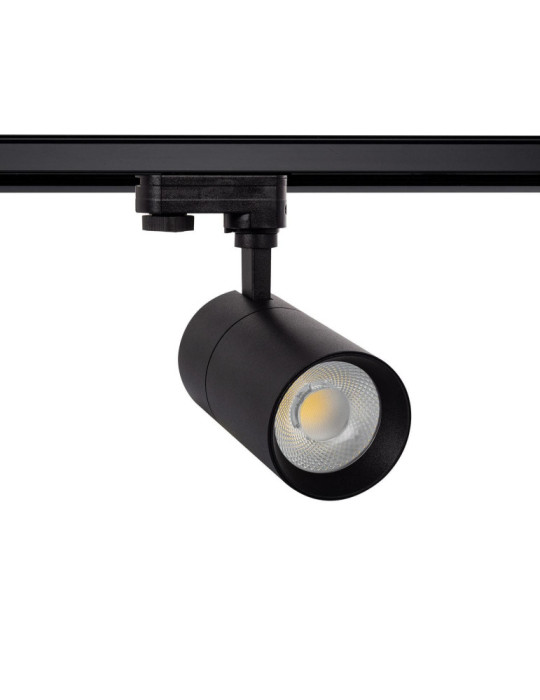 Spot LED sur Rail Triphasé 30W Dimmable Mallet Noir