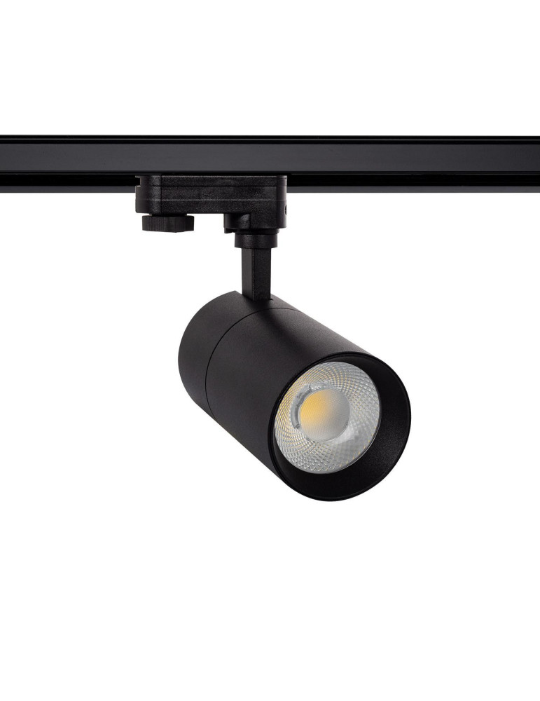 Spot LED sur Rail Triphasé 30W Dimmable Mallet Noir
