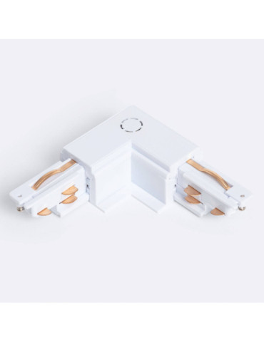 Connecteur 'Left Side' Type L pour Rail Triphasé DALI Track Encastré Aluminium