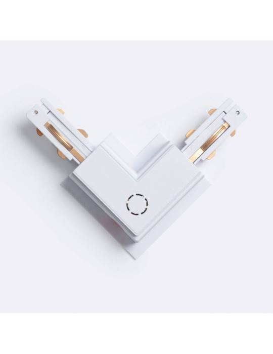 Connecteur 'Left Side' Type L pour Rail Triphasé DALI Track Encastré Aluminium