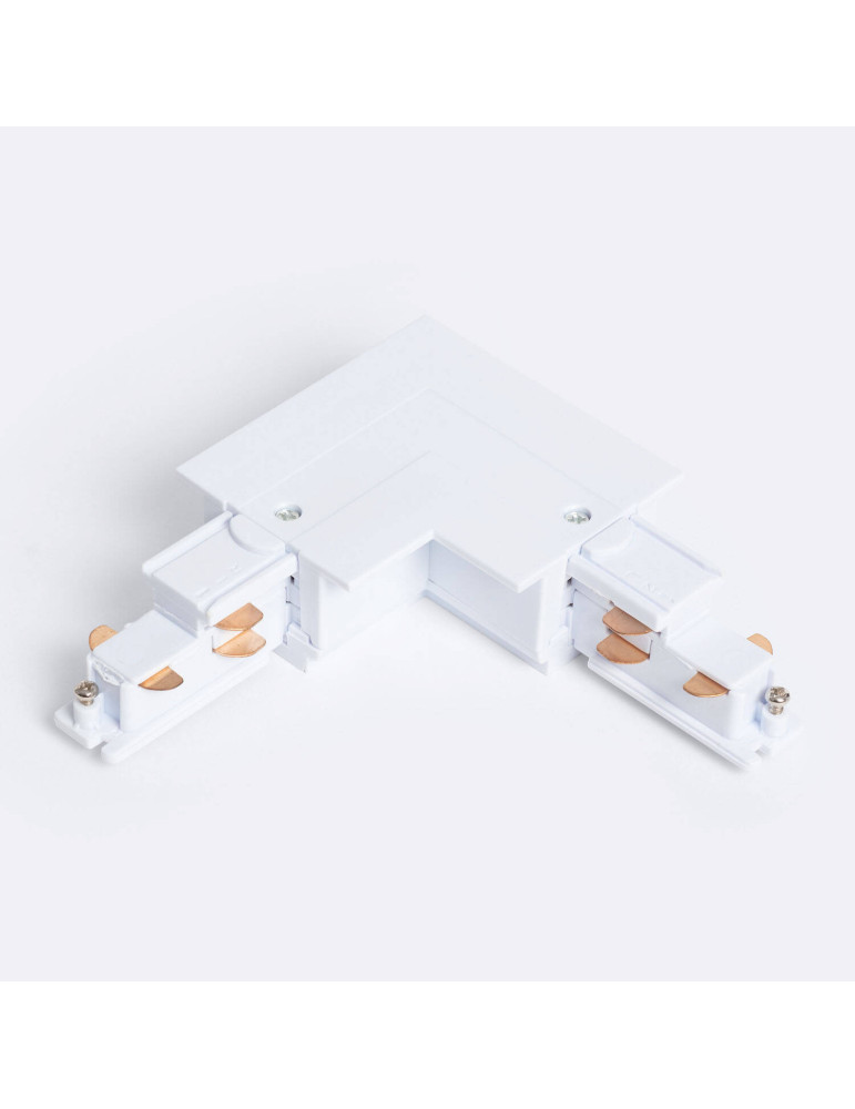 Connecteur 'Left Side' Type L pour Rail Triphasé DALI Track Encastré Aluminium